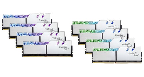 Περισσότερες πληροφορίες για "G.Skill Trident Z Royal F4-3200C14Q2-128GTRS (128 GB/DDR4/3200MHz)"