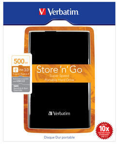 Περισσότερες πληροφορίες για "Verbatim 500GB Store 'n' Go USB 3.0 + 8GB PinStripe (500 GB/Μαύρο)"