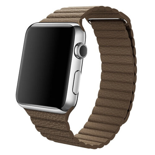 Περισσότερες πληροφορίες για "Apple Watch 42mm Stainless Steel Case with Brown Leather Loop"