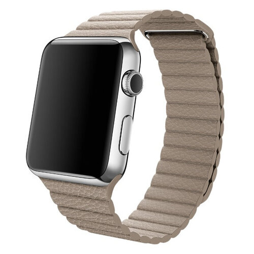 Περισσότερες πληροφορίες για "Apple Watch 42mm Stainless Steel Case with Stone Leather Loop"