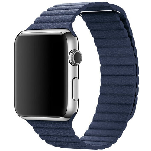 Περισσότερες πληροφορίες για "Apple Watch 42mm Stainless Steel Case with Midnight Blue Leather Loop"