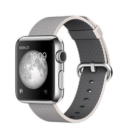 Περισσότερες πληροφορίες για "Apple Watch 38mm Stainless Steel Case with Pearl Woven Nylon"