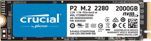 Περισσότερες πληροφορίες για "Micron P2 (2 TB/PCI Express 3.0)"