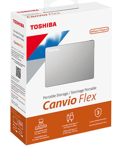 Περισσότερες πληροφορίες για "Toshiba Canvio Flex (2 TB/Ασημί)"