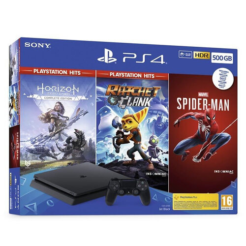 Περισσότερες πληροφορίες για "Sony PlayStation 4 Slim 500GB + Horizon Zero Dawn Ratchet & Clank Marvel Spider-Man"