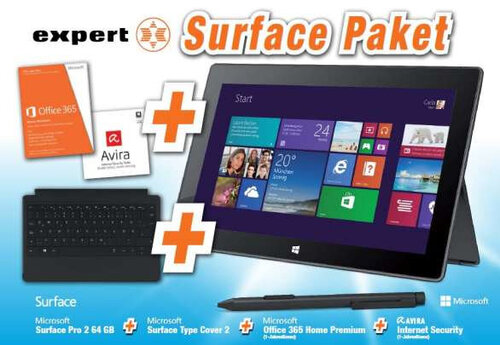 Περισσότερες πληροφορίες για "Microsoft Surface Pro 2 64GB Expert Bundle 10.6" (64 GB/4 GB/Windows 8.1)"