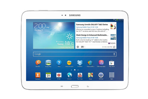 Περισσότερες πληροφορίες για "Samsung Galaxy Tab 3 10.1 3G 2013 10.1" (3G/16 GB/Z2560/Android)"