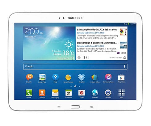 Περισσότερες πληροφορίες για "Samsung Galaxy Tab 3 10.1 2014 10.1" (16 GB/Z2560/Android)"