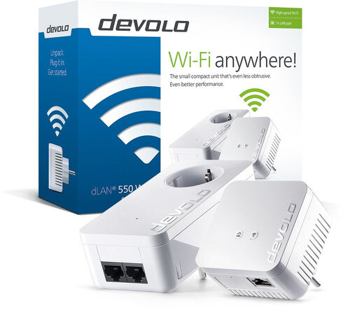 Περισσότερες πληροφορίες για "Devolo dLAN 550 WiFi Starter Kit"