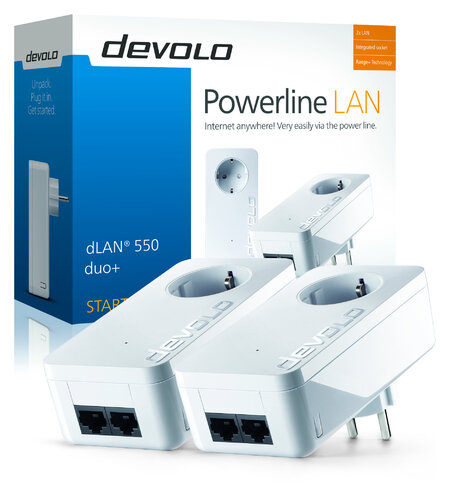 Περισσότερες πληροφορίες για "Devolo dLAN 550 duo+ Starter Kit PLC"
