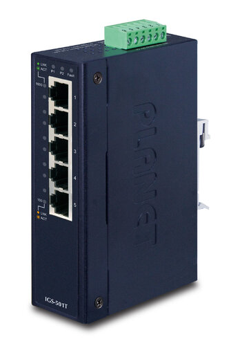 Περισσότερες πληροφορίες για "PLANET Industrial Gigabit Switch IGS-501T"