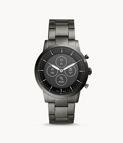 Περισσότερες πληροφορίες για "Fossil Hybrid (42mm/Μαύρο, Ασημί/Ανοξείδωτο ατσάλι)"