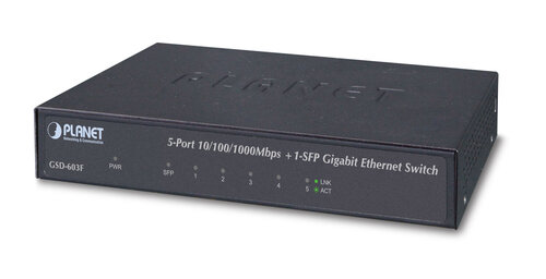 Περισσότερες πληροφορίες για "PLANET 5-Port 10/100/1000T +1-Port"