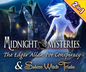 Περισσότερες πληροφορίες για "Denda Midnight Mysteries Bundel: Edgar Allen Poe Conspiracy en Salem Witch Trials (2-in-1) (PC)"