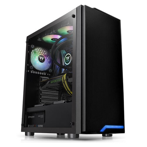 Περισσότερες πληροφορίες για "Thermaltake H100 TG (Midi Tower/Μαύρο)"