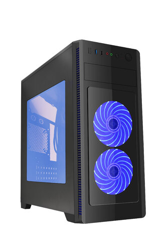 Περισσότερες πληροφορίες για "Gembird ATX case Fornax 1000B - blue led fans (Midi Tower/Μαύρο)"