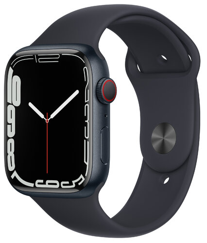 Περισσότερες πληροφορίες για "Apple Watch Series 7 (45mm/LTE/Μαύρο/Αλουμίνιο)"