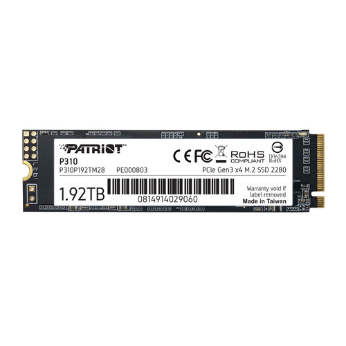 Περισσότερες πληροφορίες για "Patriot Memory P310 (1920 GB/PCI Express 3.0)"