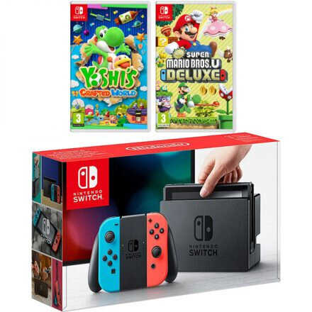 Περισσότερες πληροφορίες για "Nintendo Switch+Yoshi’s Crafted World+Super Mario Bros U Deluxe"