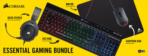 Περισσότερες πληροφορίες για "Corsair ESSENTIAL GAMING BUNDLE (Μαύρο/USB/RGB LED)"