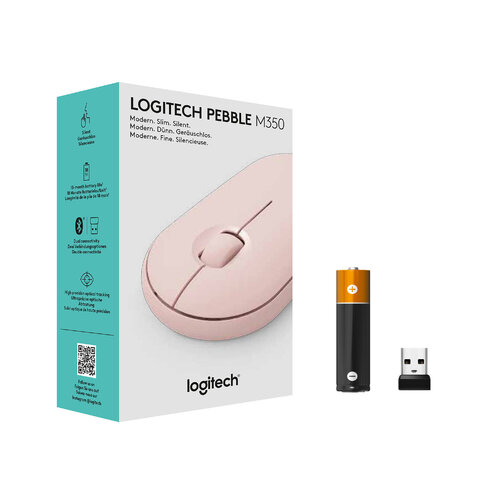 Περισσότερες πληροφορίες για "Logitech Pebble M350 Wireless Mouse (Ροζ/RF Ασύρματο+Bluetooth)"