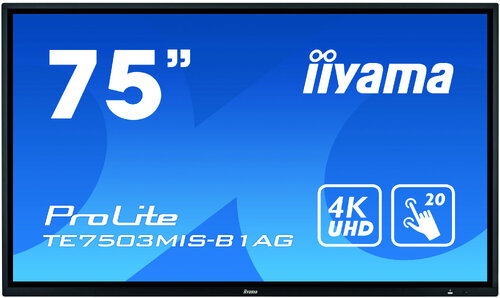 Περισσότερες πληροφορίες για "iiyama ProLite TE7503MIS-B1AG (75"/4K Ultra HD)"