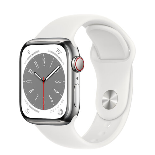 Περισσότερες πληροφορίες για "Apple Watch Series 8 (41mm/LTE/Ασημί/Ανοξείδωτο ατσάλι)"