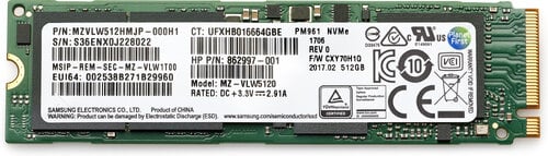 Περισσότερες πληροφορίες για "HP 1FU88AAABA (512 GB/PCI Express)"