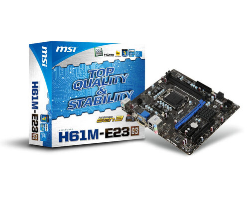 Περισσότερες πληροφορίες για "MSI H61M-E23-G3"