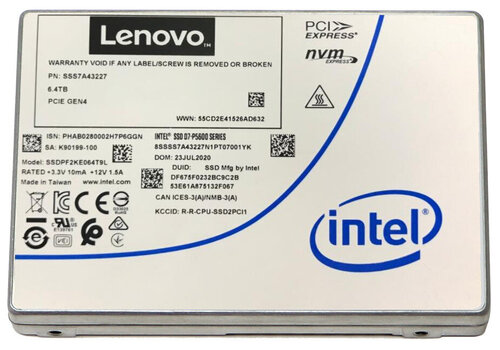Περισσότερες πληροφορίες για "Lenovo 4XB7A17130 (3200 GB/PCI Express 4.0)"
