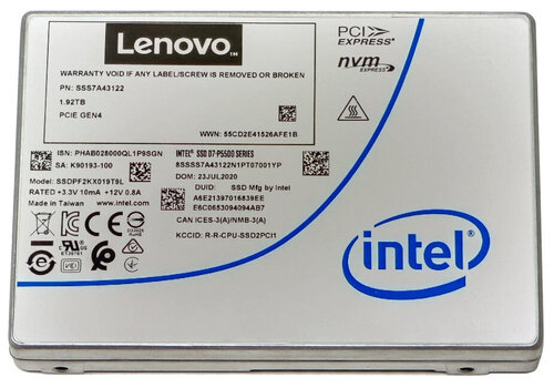 Περισσότερες πληροφορίες για "Lenovo 4XB7A17147 (7,68 TB GB/PCI Express 4.0)"