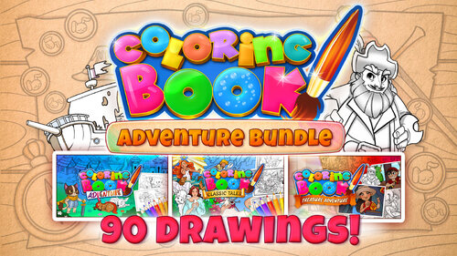 Περισσότερες πληροφορίες για "Coloring Book: Adventure Bundle - 90 drawings (Nintendo Switch)"