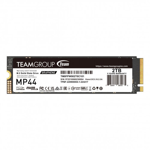 Περισσότερες πληροφορίες για "Team Group MP44 (2 TB GB/PCI Express 4.0)"