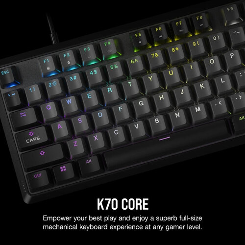 Περισσότερες πληροφορίες για "Corsair K70 CORE RGB (Γκρι/USB)"