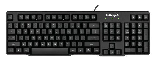 Περισσότερες πληροφορίες για "Activejet K-3021 membrane wired office keyboard - Tastatur USB 2.0 (Μαύρο/USB)"