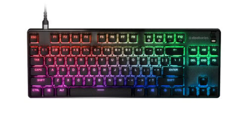 Περισσότερες πληροφορίες για "Steelseries Apex 9 TKL Tastatur DE (Μαύρο/USB/RGB LED)"