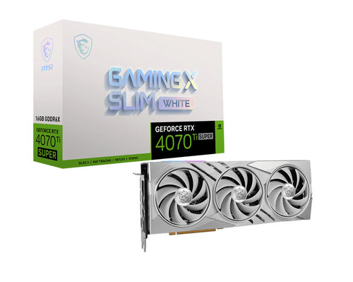 Περισσότερες πληροφορίες για "MSI GeForce RTX 4070 Ti SUPER 16G GAMING X SLIM WHITE"