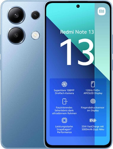 Περισσότερες πληροφορίες για "Xiaomi Redmi Note 13 (Μπλε/128 GB)"