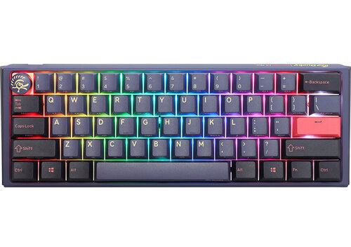 Περισσότερες πληροφορίες για "Ducky One 3 Cosmic Blue Mini Gaming Tastatur RGB LED - MX-Ergo-Clear (USB/RGB LED)"