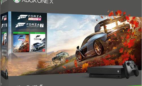 Περισσότερες πληροφορίες για "Microsoft Xbox One X 1TB + Forza Horizon 4 Motorsport 7 Bundle"
