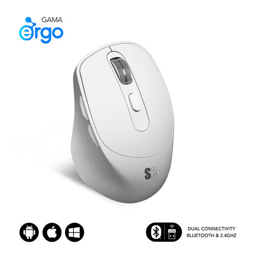 Περισσότερες πληροφορίες για "SUBBLIM RATON OPTICO DUAL COMFORT ERGO BATERIA BLANCO (Μαύρο/Bluetooth + USB Type-A)"