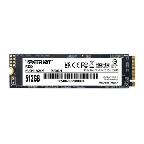 Περισσότερες πληροφορίες για "Patriot Memory P320 (512 GB/PCI Express 3.0)"