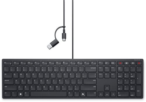 Περισσότερες πληροφορίες για "DELL Wired Collab Keyboard-KB525C-UK (Μαύρο/USB)"