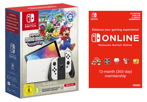 Περισσότερες πληροφορίες για "Nintendo Switch OLED (White) + Super Mario Bros. Wonder Online Individual 12-Month"