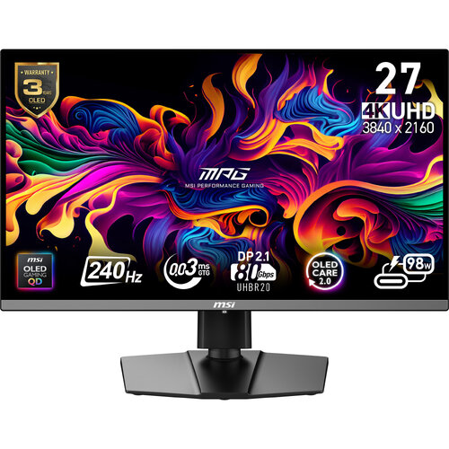 Περισσότερες πληροφορίες για "MSI MPG 272URXDE QD-OLED (26.5"/4K Ultra HD)"