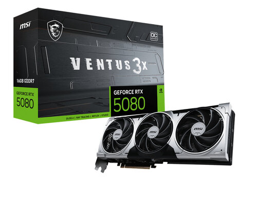 Περισσότερες πληροφορίες για "MSI VENTUS GEFORCE RTX 5080 16G 3X OC PLUS"