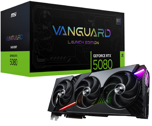 Περισσότερες πληροφορίες για "MSI GeForce RTX 5080 16G VANGUARD SOC LAUNCH EDITION"