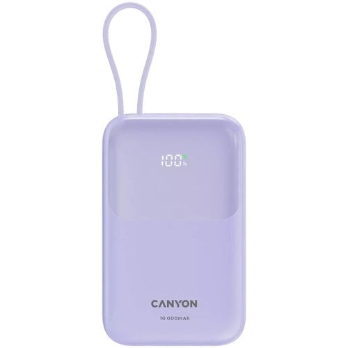 Περισσότερες πληροφορίες για "Canyon power bank OnPower 101 built-in cable 10000 mAh PD22.5W Violetin (Πορφυρό/10000mAh)"