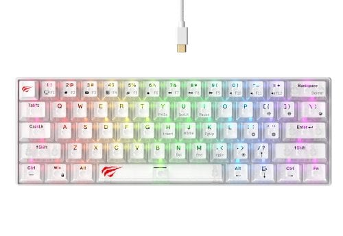 Περισσότερες πληροφορίες για "Havit KB903L (Transparent white) (USB/RGB LED)"