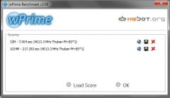 wPrime Score 4Ghz CPU 1600Mhz Memory 8 8 8 24